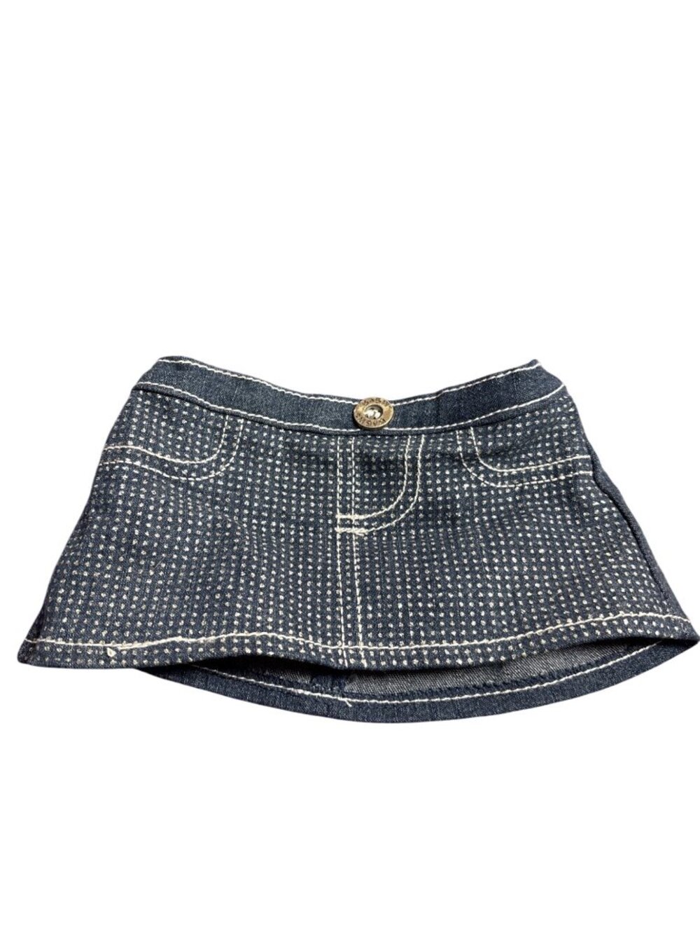 Build-A-Bear Workshop Glitter Dot Jean Skirt for stuffed animals.